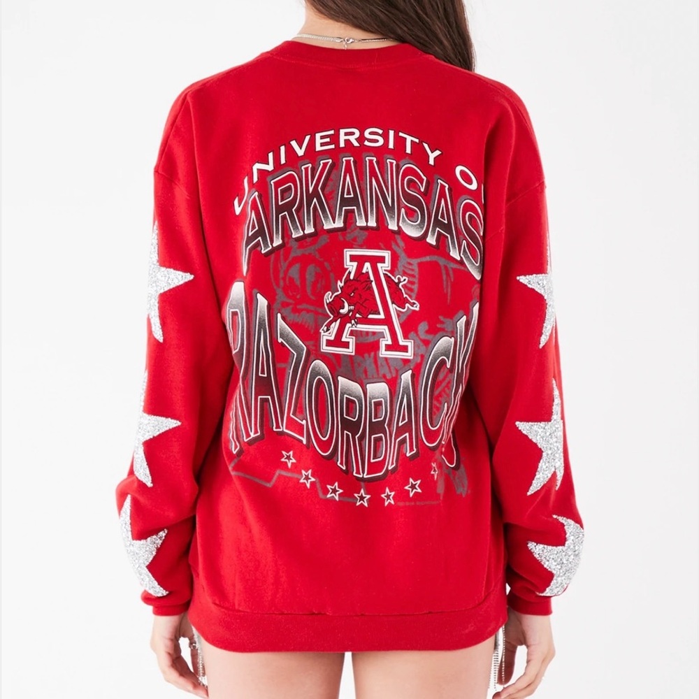 LF Furst of a Kind Reworked Arkansas Razorbacks sweatshirt!